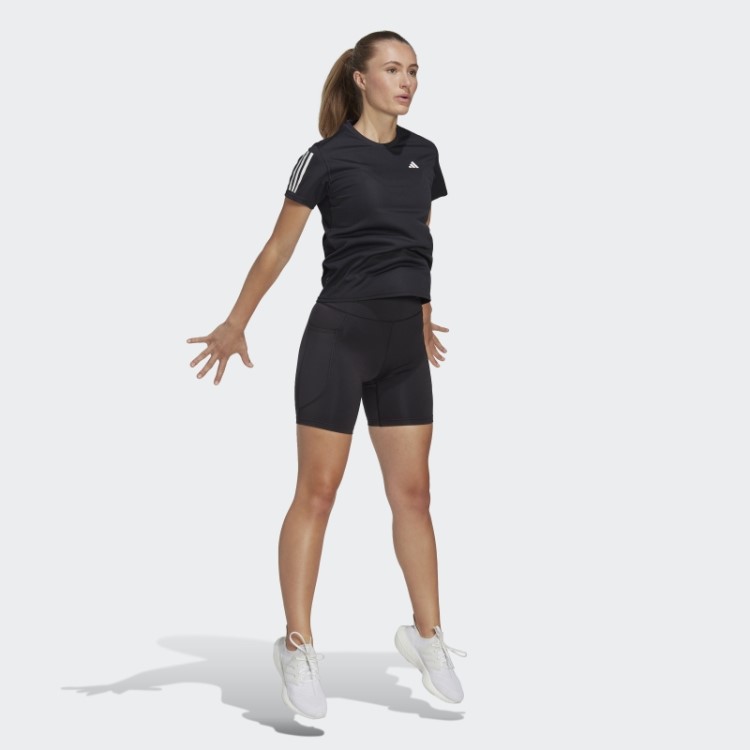 Adidas Preta Quente Possui A Camiseta Run