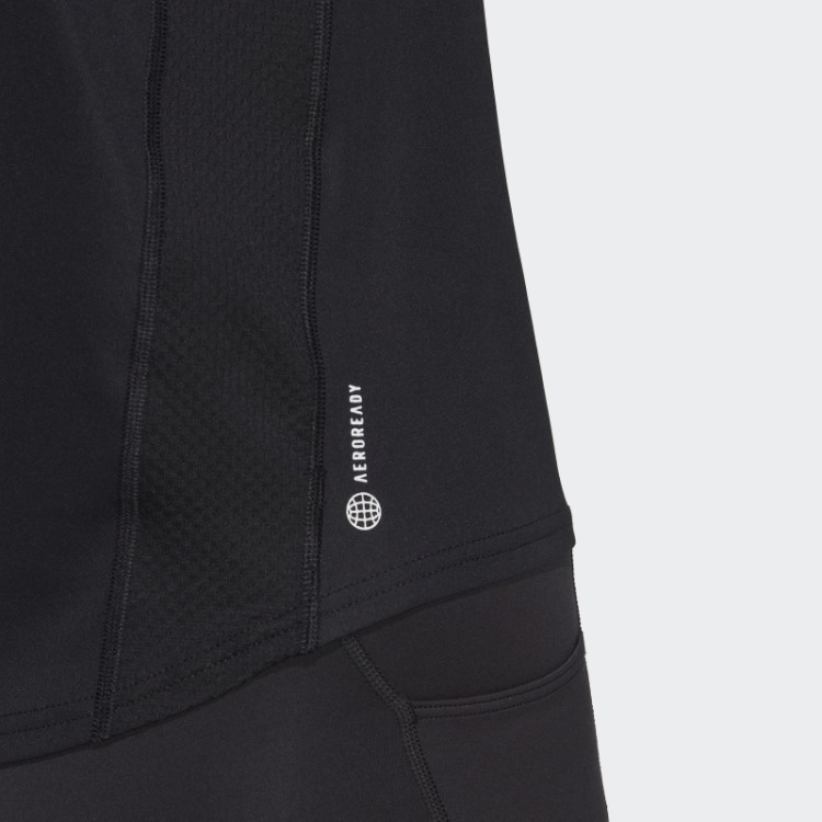 Adidas Preta Quente Possui A Camiseta Run