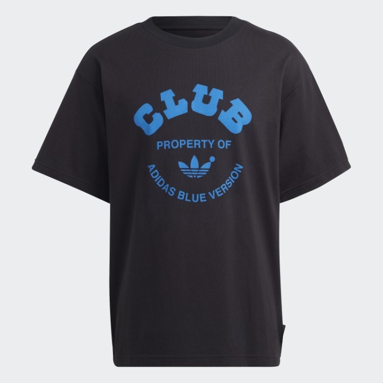 Camiseta Preta Adidas Versão Azul Clube