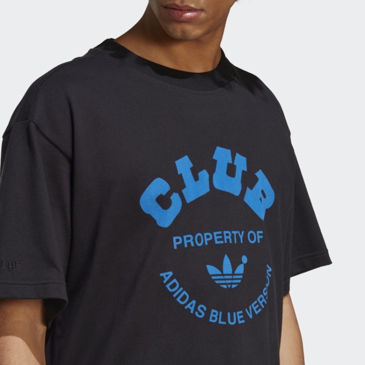 Camiseta Preta Adidas Versão Azul Clube