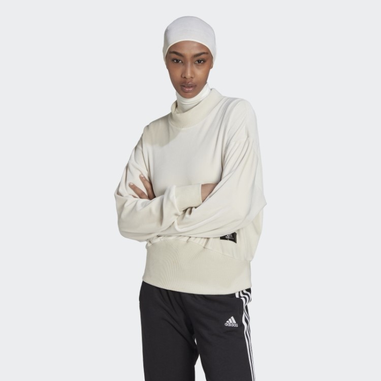 Moletom De Veludo Aconchegante Adidas Aluminium Holidayz