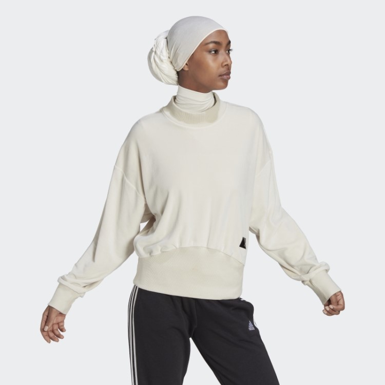 Moletom De Veludo Aconchegante Adidas Aluminium Holidayz