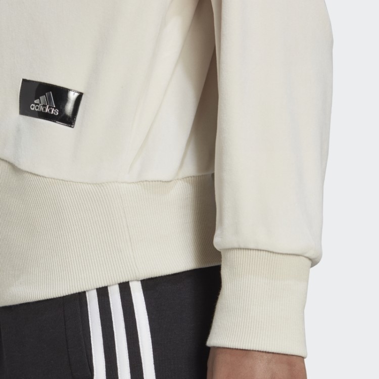 Moletom De Veludo Aconchegante Adidas Aluminium Holidayz
