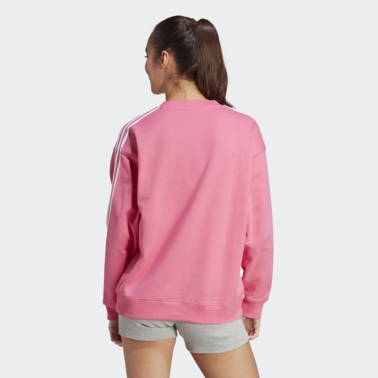 Moletom Adidas Essentials Com As Três Listras Magenta