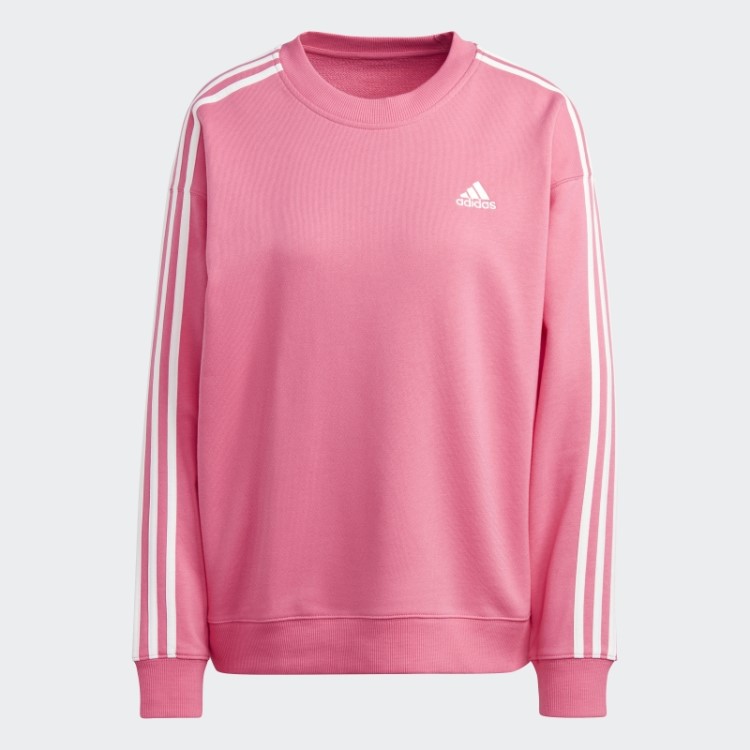 Moletom Adidas Essentials Com As Três Listras Magenta