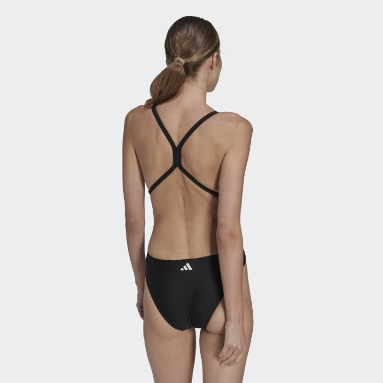 Fato De Banho Adidas Preto Com 3 Barras E Logótipo