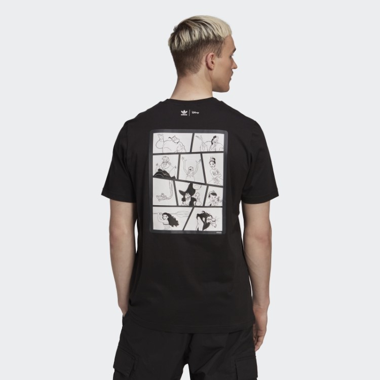 T-shirt De Manga Curta Disney Preto Adidas
