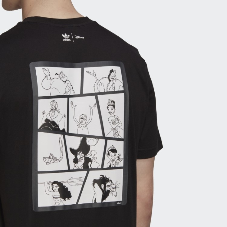 T-shirt De Manga Curta Disney Preto Adidas