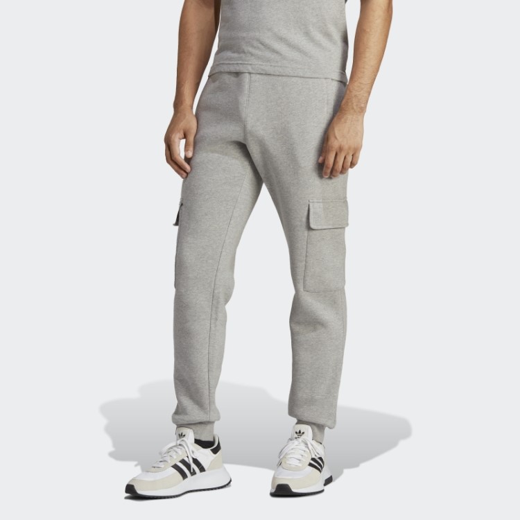 Calça Cargo Adidas Trefoil Essentials Cinza Médio