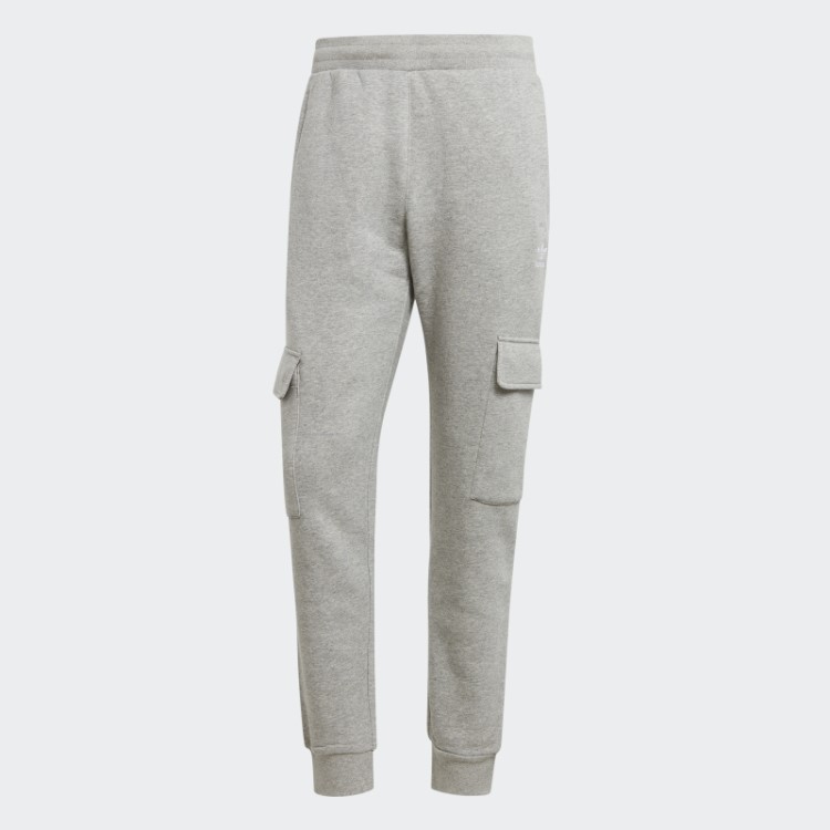 Calça Cargo Adidas Trefoil Essentials Cinza Médio
