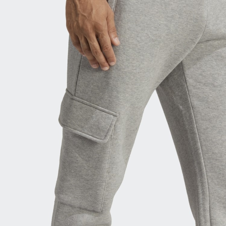 Calça Cargo Adidas Trefoil Essentials Cinza Médio