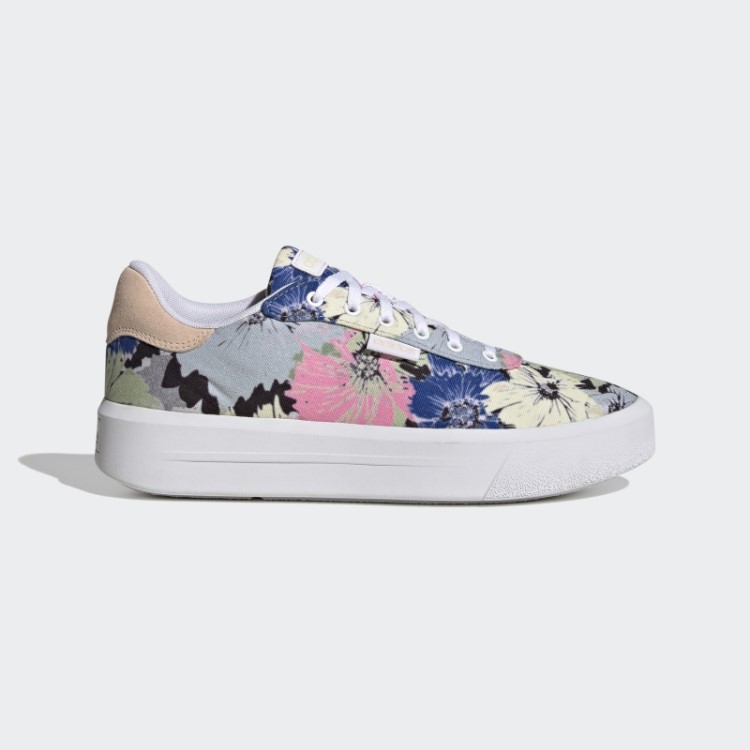 Plataforma De Quadra Branca Cln Sapatos Adidas