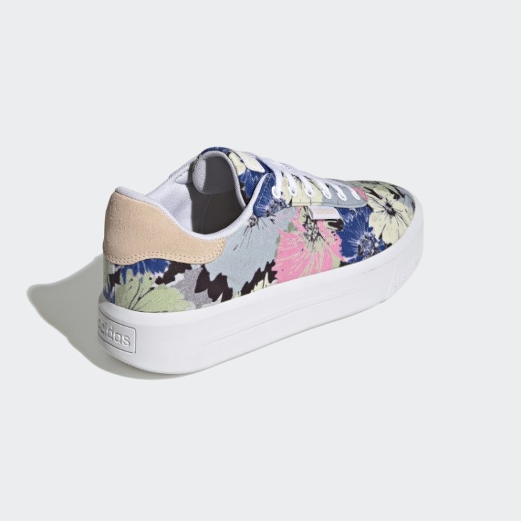 Plataforma De Quadra Branca Cln Sapatos Adidas