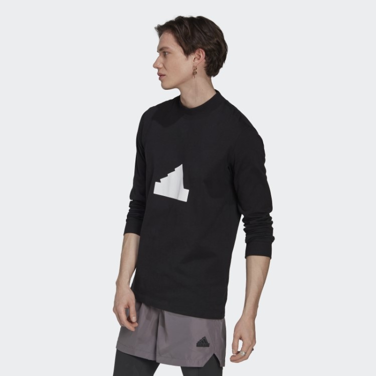 Camiseta Manga Longa Adidas Preta