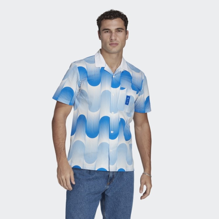 Camisa ícone Da Espanha Adidas Bahia Azul Claro