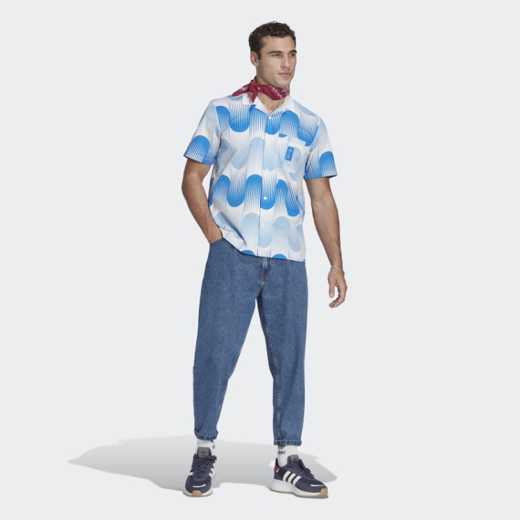 Camisa ícone Da Espanha Adidas Bahia Azul Claro