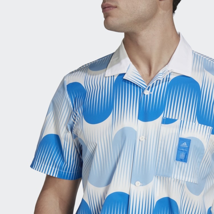 Camisa ícone Da Espanha Adidas Bahia Azul Claro