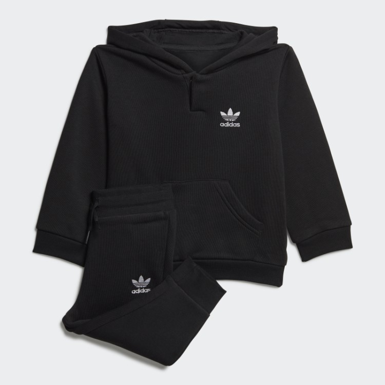 Conjunto De Moletom Preto Adidas Adicolor