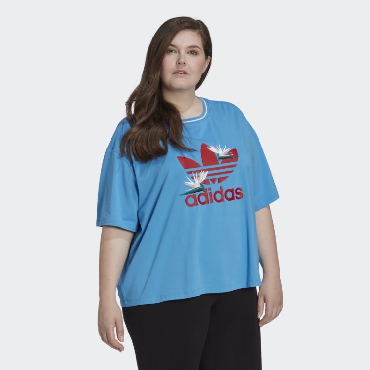 Camiseta Solta Azul Thebe Magugu (tamanho Grande) Adidas