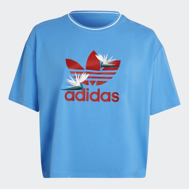 Camiseta Solta Azul Thebe Magugu (tamanho Grande) Adidas