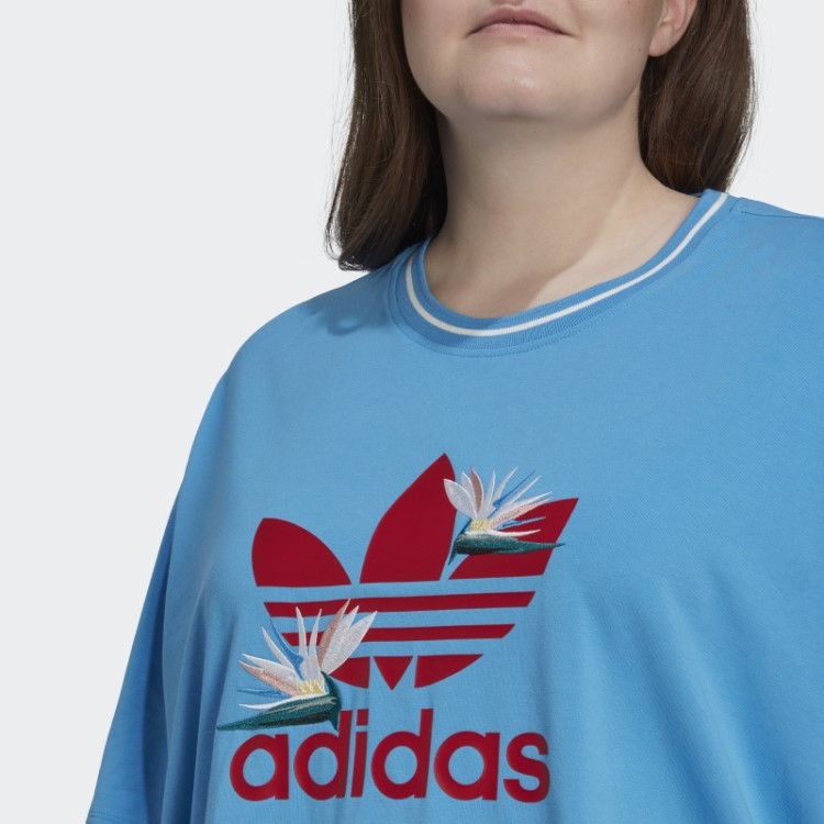 Camiseta Solta Azul Thebe Magugu (tamanho Grande) Adidas