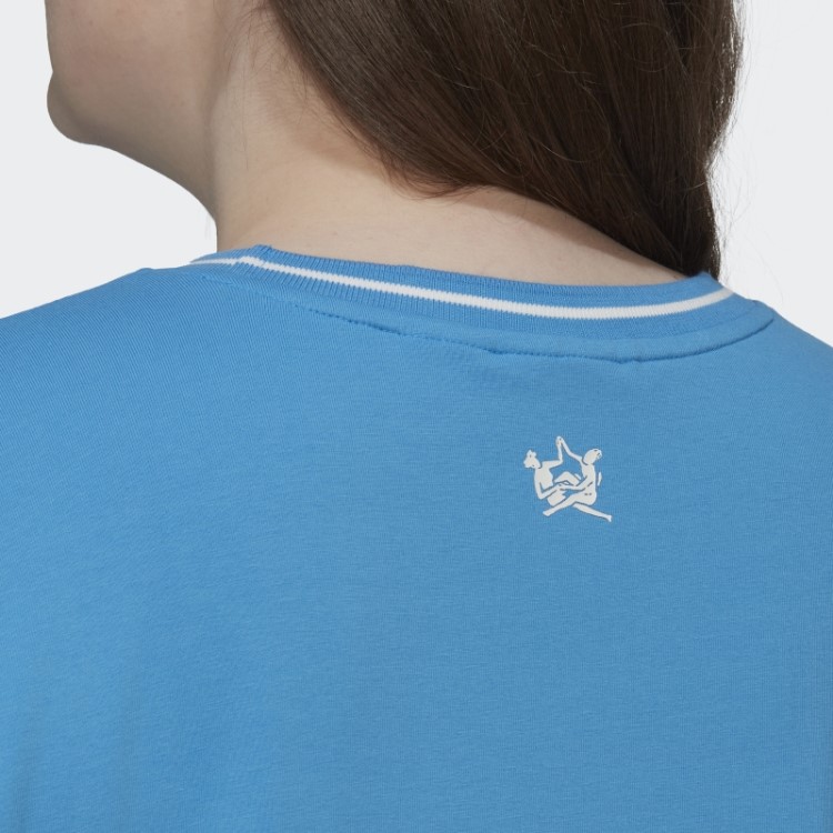 Camiseta Solta Azul Thebe Magugu (tamanho Grande) Adidas
