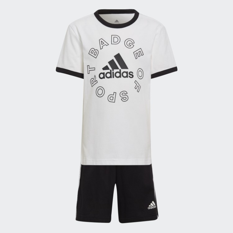 Adidas Essentials Logo Verão Conjunto Branco