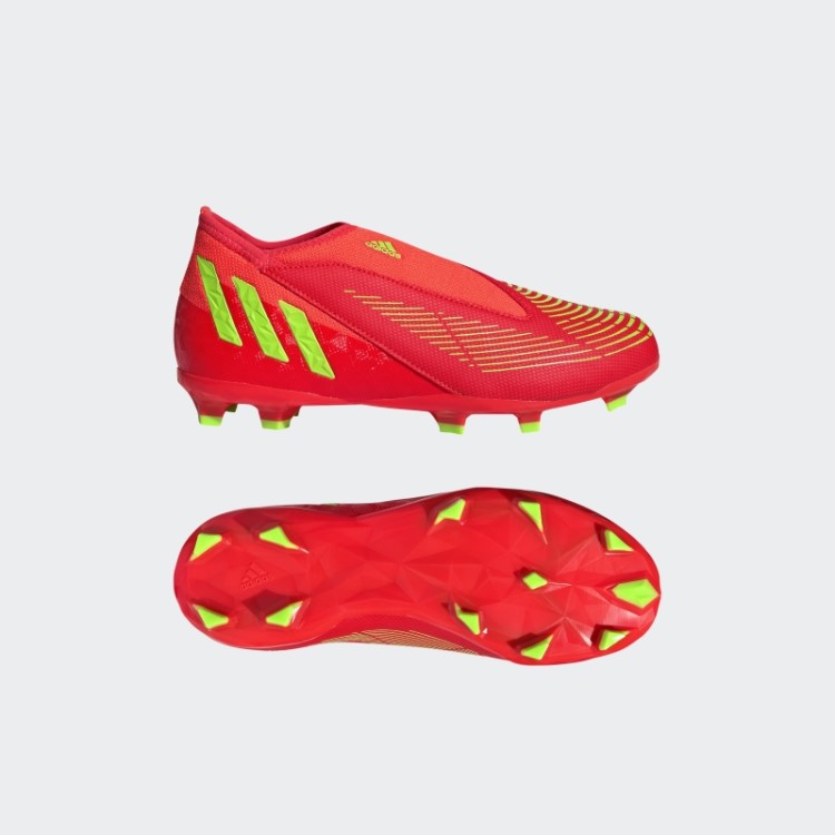 Predador Edge.3 Chuteiras Sem Cadarço Para Terreno Firme Vermelho Adidas
