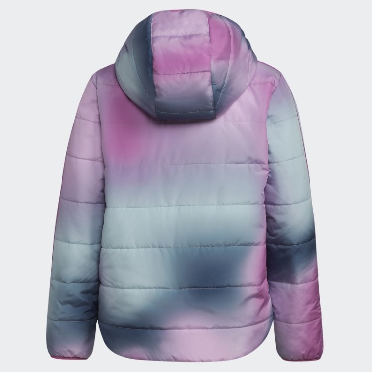 Jaqueta Puffer Clássica Com Estampa Allover Adidas Lilás