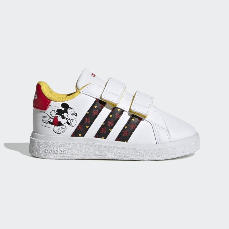 Adidas X Disney Grand Court Mickey Sapato De Velcro Branco