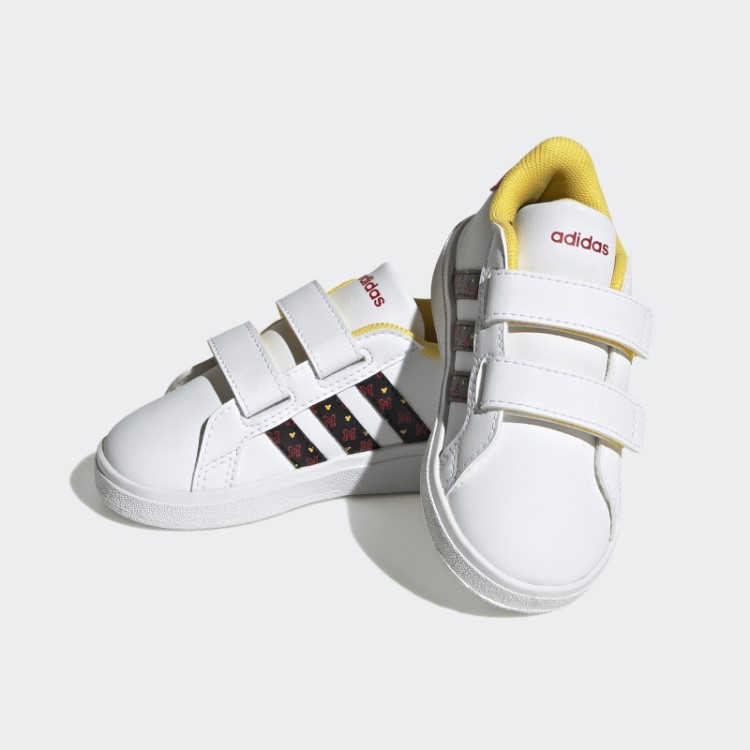 Adidas X Disney Grand Court Mickey Sapato De Velcro Branco