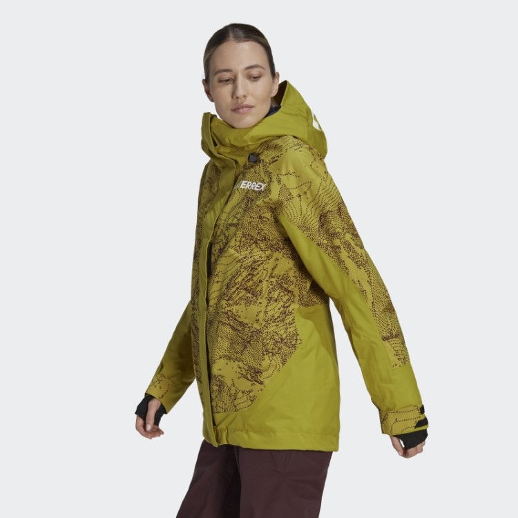 Terrex Jaqueta Com Estampa De Neve Isolada De 2 Camadas Adidas Olive