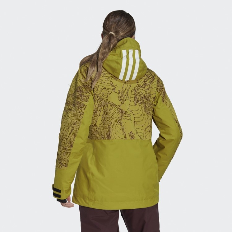 Terrex Jaqueta Com Estampa De Neve Isolada De 2 Camadas Adidas Olive