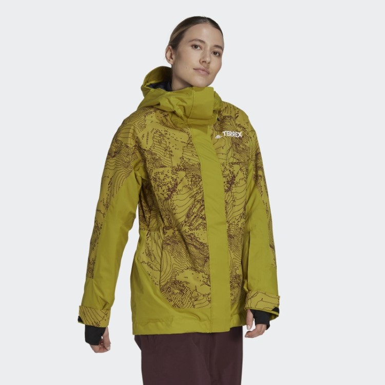 Terrex Jaqueta Com Estampa De Neve Isolada De 2 Camadas Adidas Olive