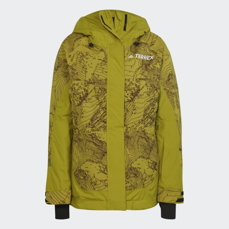 Terrex Jaqueta Com Estampa De Neve Isolada De 2 Camadas Adidas Olive