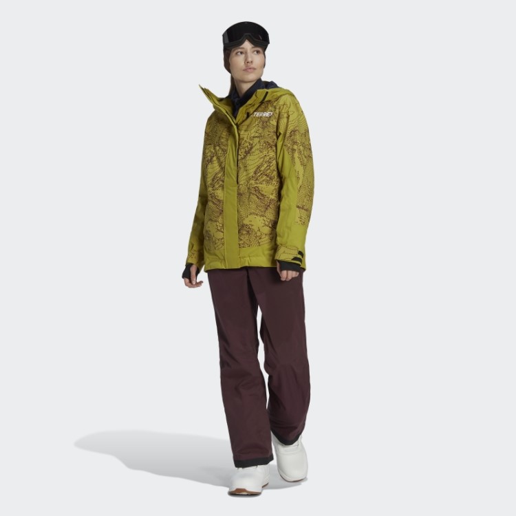 Terrex Jaqueta Com Estampa De Neve Isolada De 2 Camadas Adidas Olive