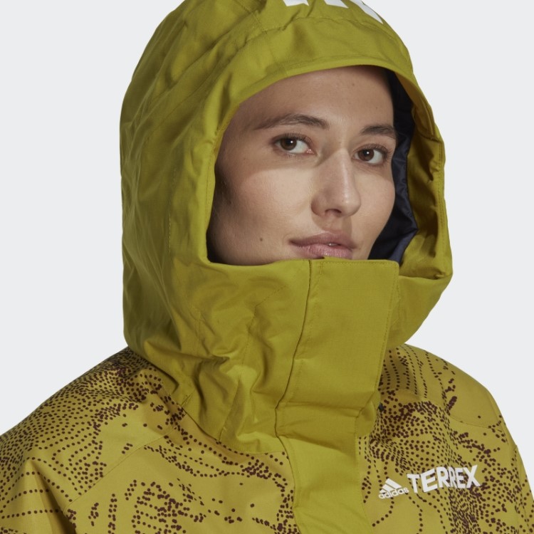 Terrex Jaqueta Com Estampa De Neve Isolada De 2 Camadas Adidas Olive
