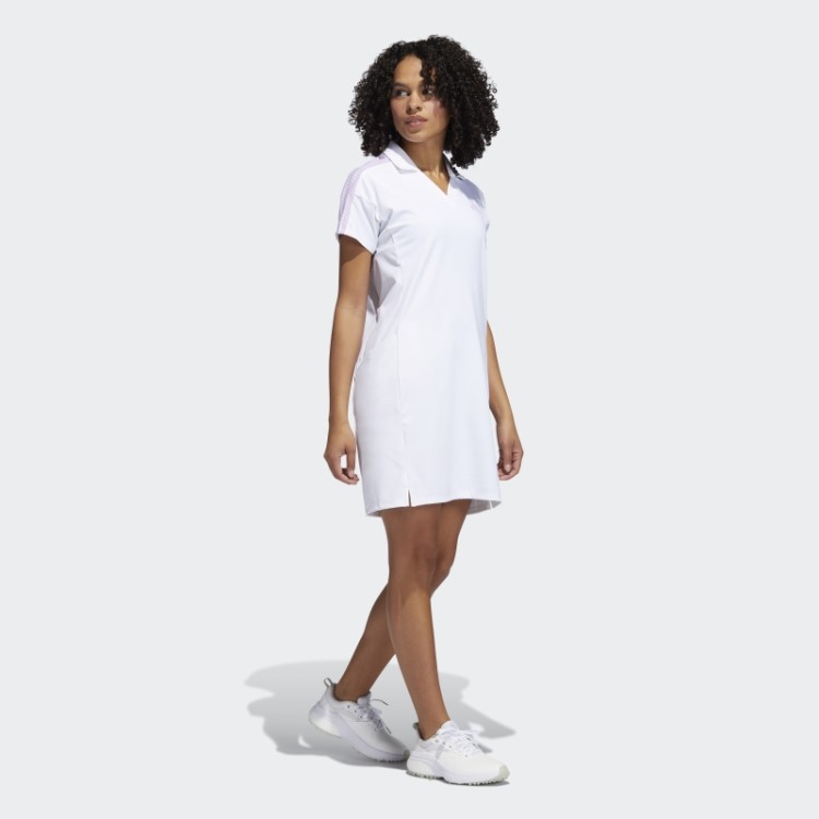 Vestido De Golfe De 3 Listras Adidas Branco