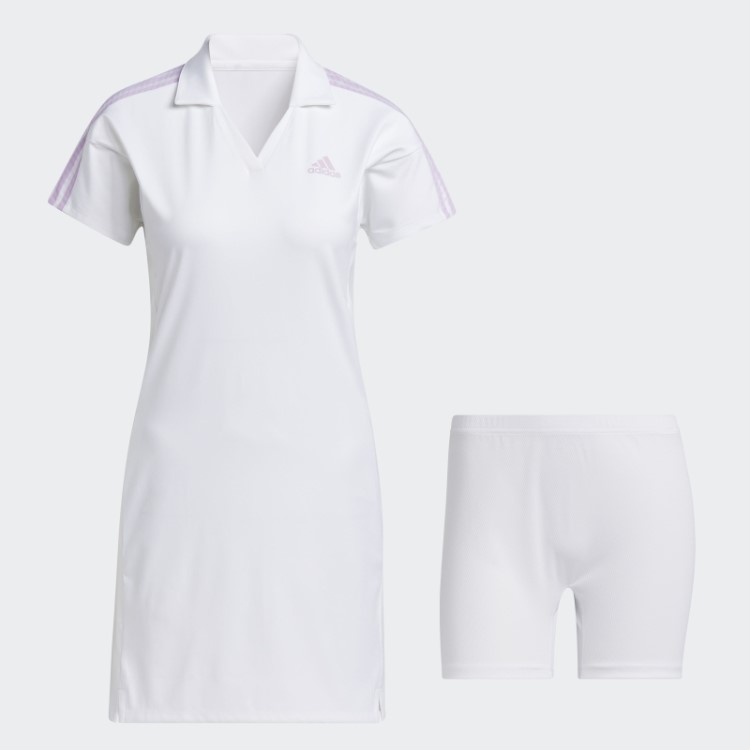 Vestido De Golfe De 3 Listras Adidas Branco