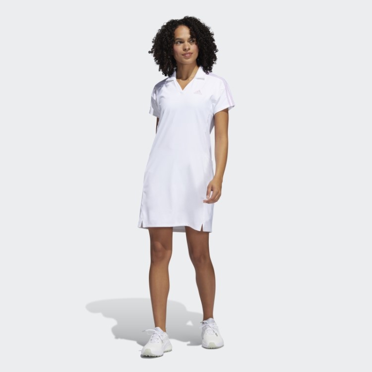 Vestido De Golfe De 3 Listras Adidas Branco
