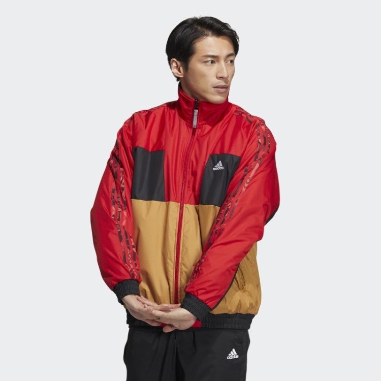 Cny Jaqueta De Tecido Reversível Escarlate Adidas