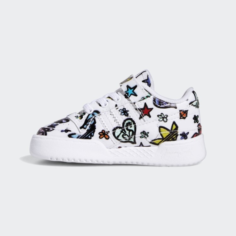 Branco Jeremy Scott Forum 84 Sapatos Baixos Mono Adidas