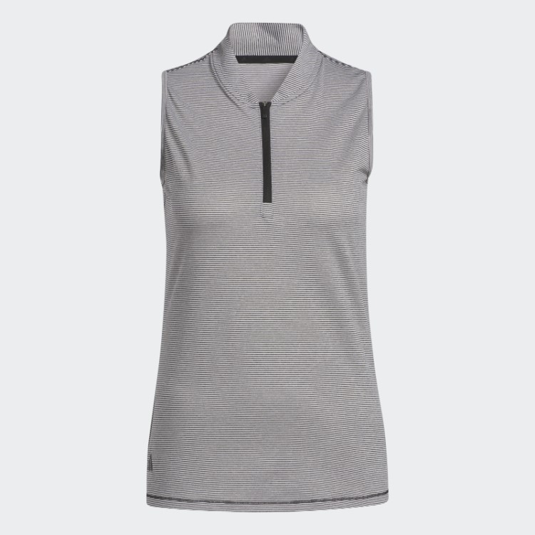 Camisa Polo De Golfe Sem Mangas Otomana Preta Adidas