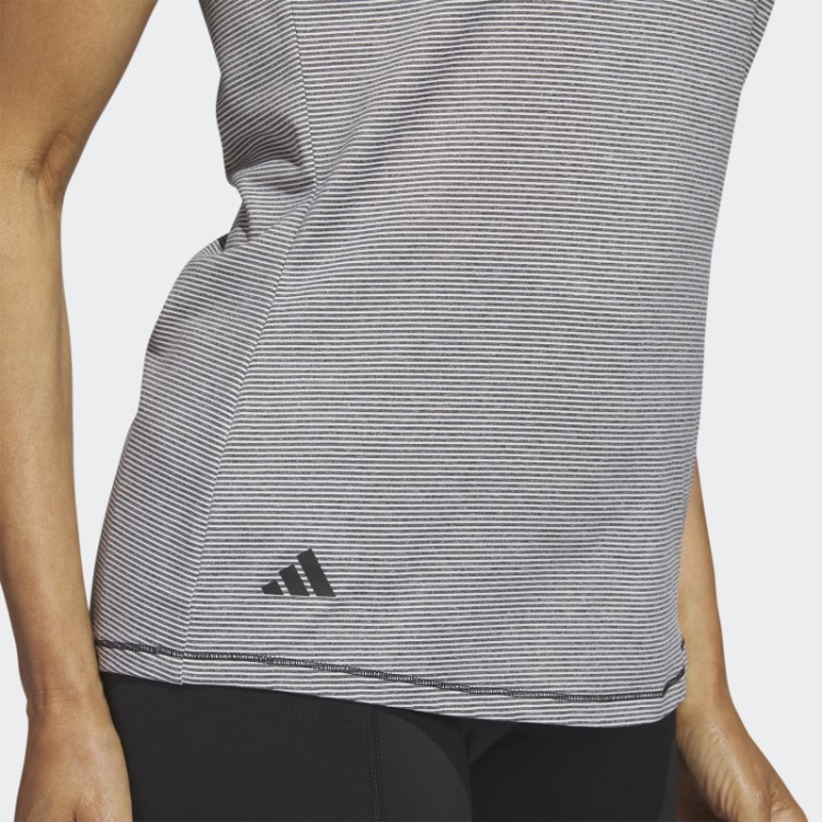 Camisa Polo De Golfe Sem Mangas Otomana Preta Adidas