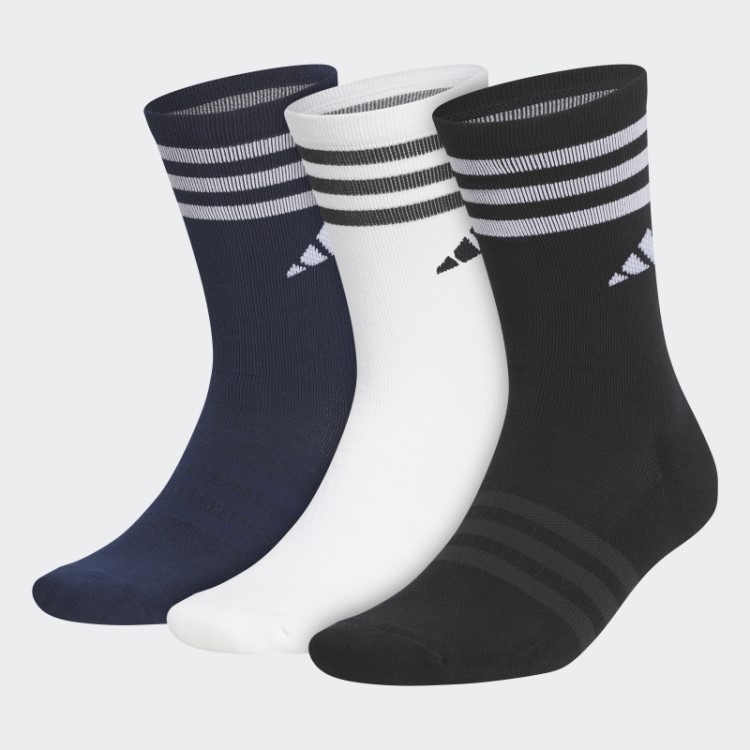 Meias Da Tripulação 3 Pares Adidas Moda Multicolor