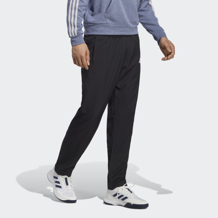 Calça De Tênis Em Tecido Elástico Adidas Preta