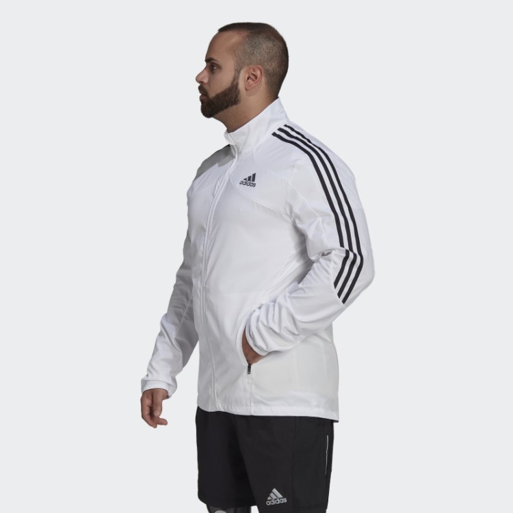 Jaqueta Adidas Marathon Com As Três Listras Brancas
