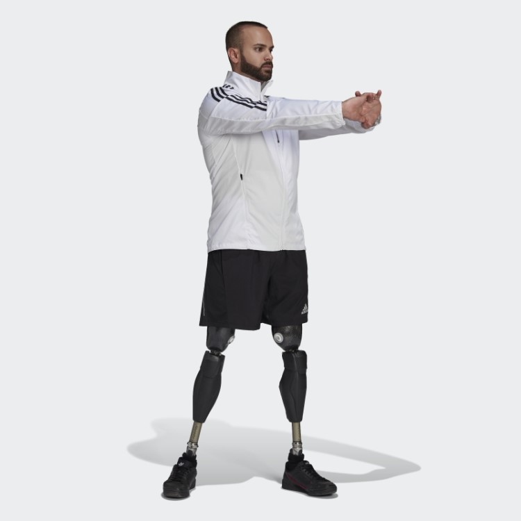 Jaqueta Adidas Marathon Com As Três Listras Brancas