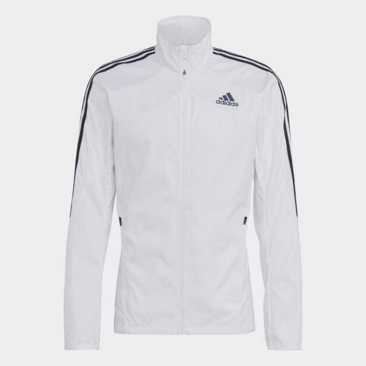 Jaqueta Adidas Marathon Com As Três Listras Brancas