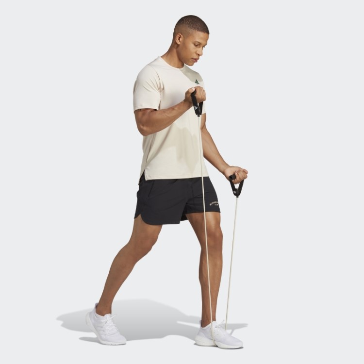 Bermuda Preta Adidas Sports Club Estampada